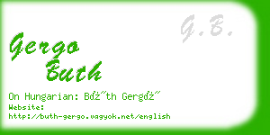 gergo buth business card